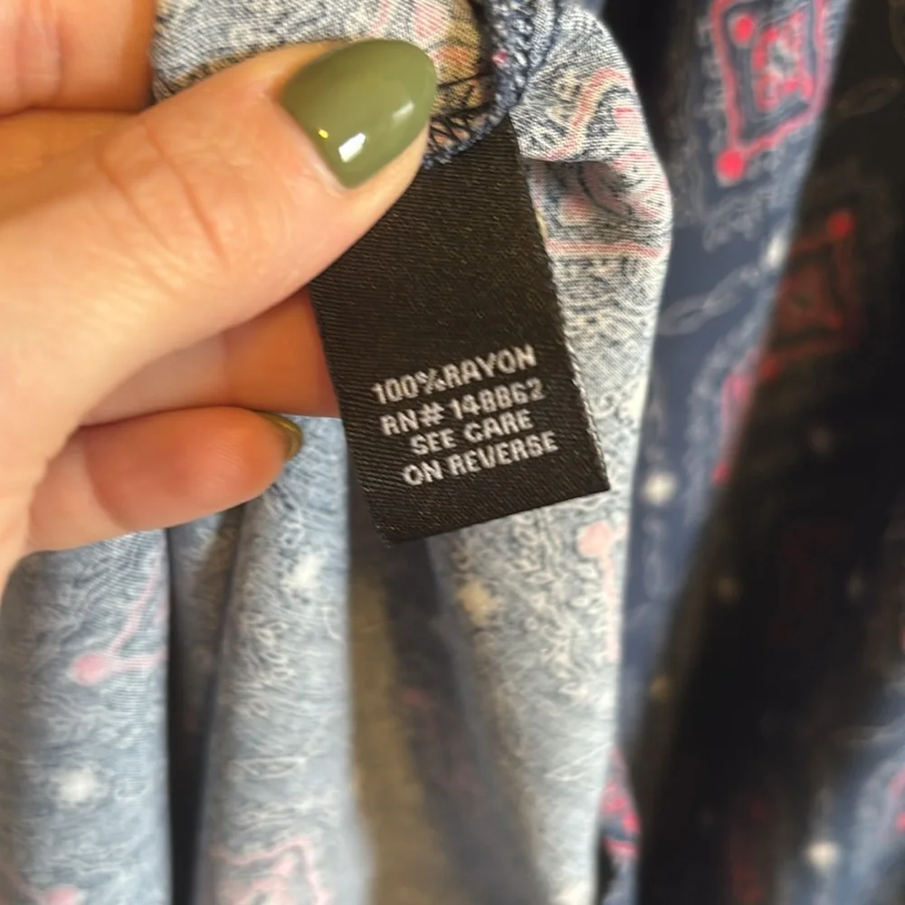 Torrid Navy and Red Patterned Sleeveless Dress, Size 1 - Picture 7 of 9